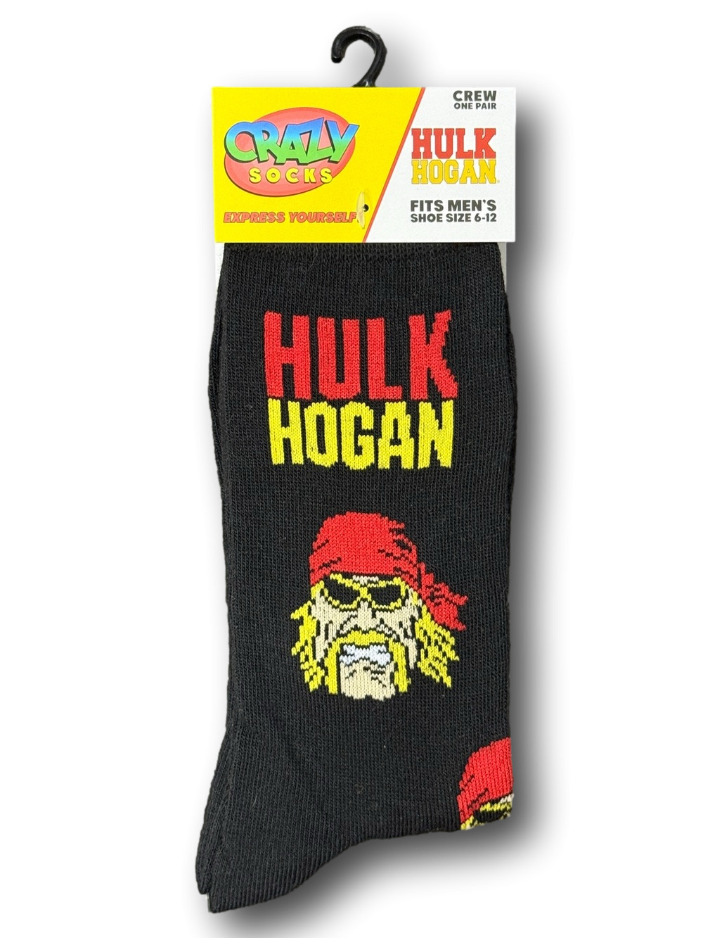 3/$20 Hulk Hogan Funny Novelty Crew Socks - NWT